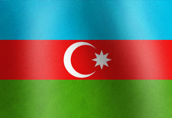 Azerbaijan National Flag Graphic