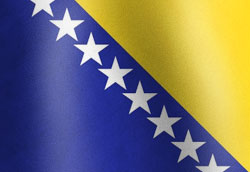 Bosnia and Herzegovina National Flag Graphic